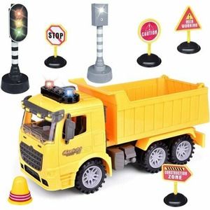 Construction Toys Trucks Sets for Kids, Including Traffic Sign F-418